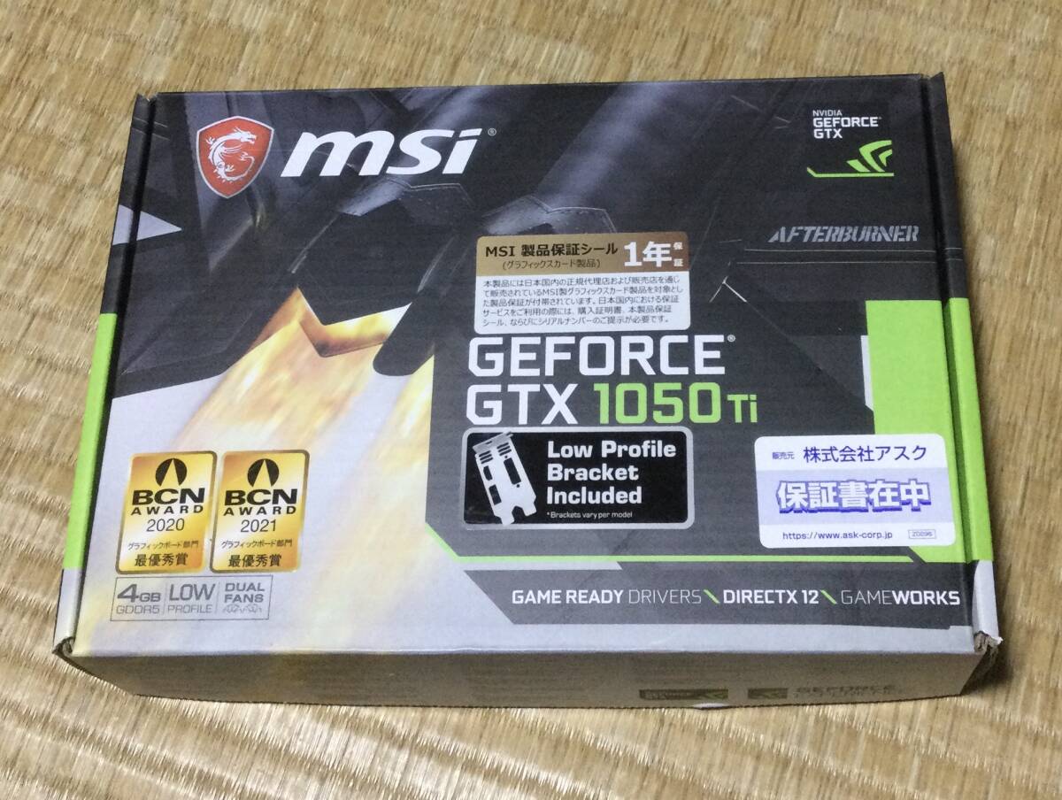送料込　MSI GeForce GTX 1050 Ti 4GT LP 4GB グラフィックボード_画像1