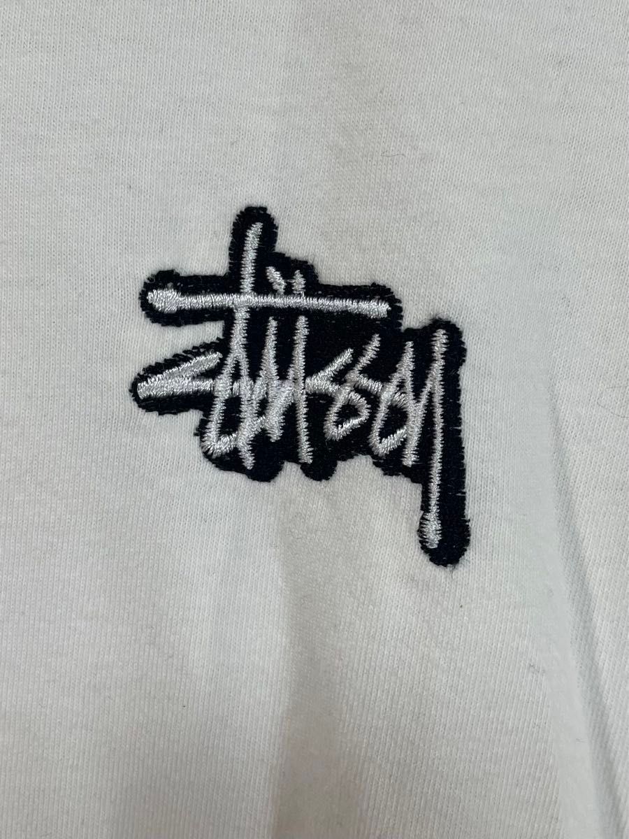 STUSSY ステューシー　刺繍ロゴ　半袖Tシャツ　カットソー　ショーンフォント