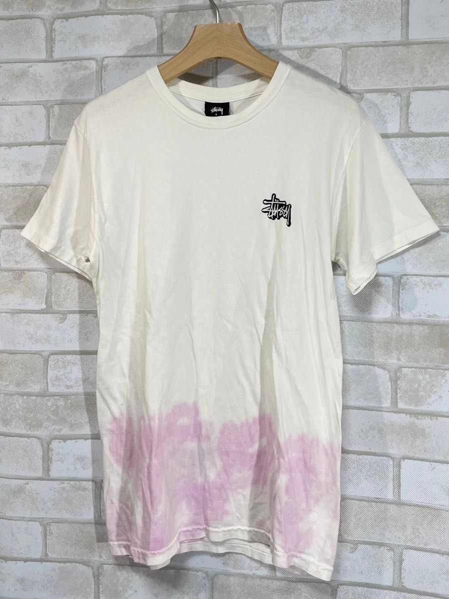 STUSSY ステューシー　刺繍ロゴ　半袖Tシャツ　カットソー　ショーンフォント