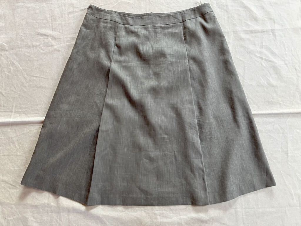 KEITH 大きなサイズ 48 セットアップ ライトグレー リネン混 未使用品 ジャケット スカート 上下 の画像6