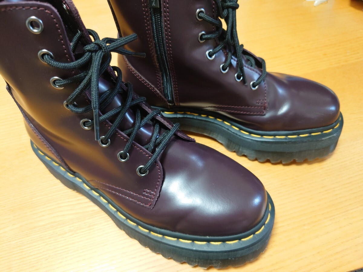 美品 ドクターマーチン jadon dr.martens 厚底 バーガンディ uk7 26 ブラウン ジェイドン 1460 _画像4