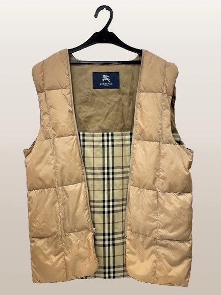 r2_2927k BURBERRY バーバリー ダウンキルティング コートライナー 裏地ノバチェック サイズMの画像1