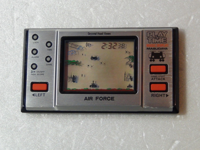  repeated price decline Masudaya AIR FORCE empty . squad Play & time Air Force Play&Time MASUDAYA made in Japan increase rice field shop game lsi lcd retro electron game 