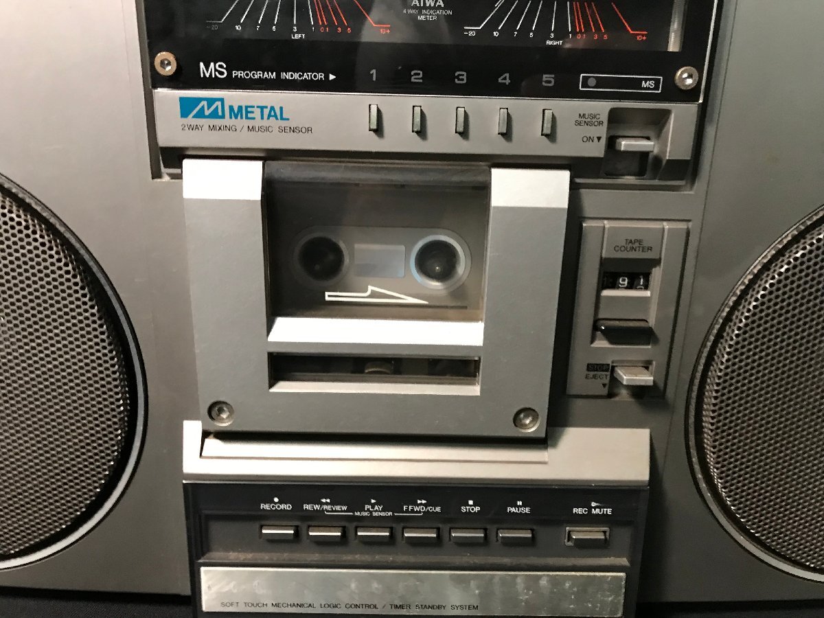 ※ジャンク品※ AIWA CS-75X ラジカセ FM/AM ステレオラジオカセットレコーダーの画像4