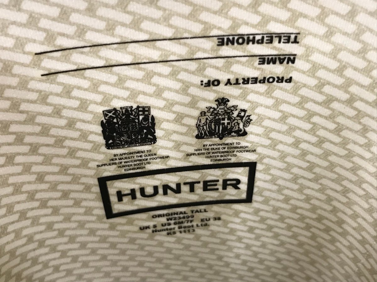 ☆中古品☆　HUNTER ハンター オリジナルトール HIW23499 ロング レインブーツ ブラック UK5(24.0～24.5cm）