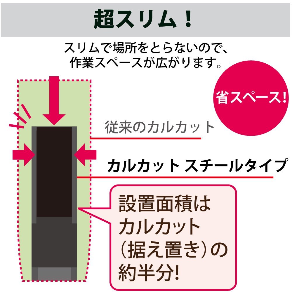 コクヨ テープカッター カルカット スチール 黒 T-SM111D_画像3