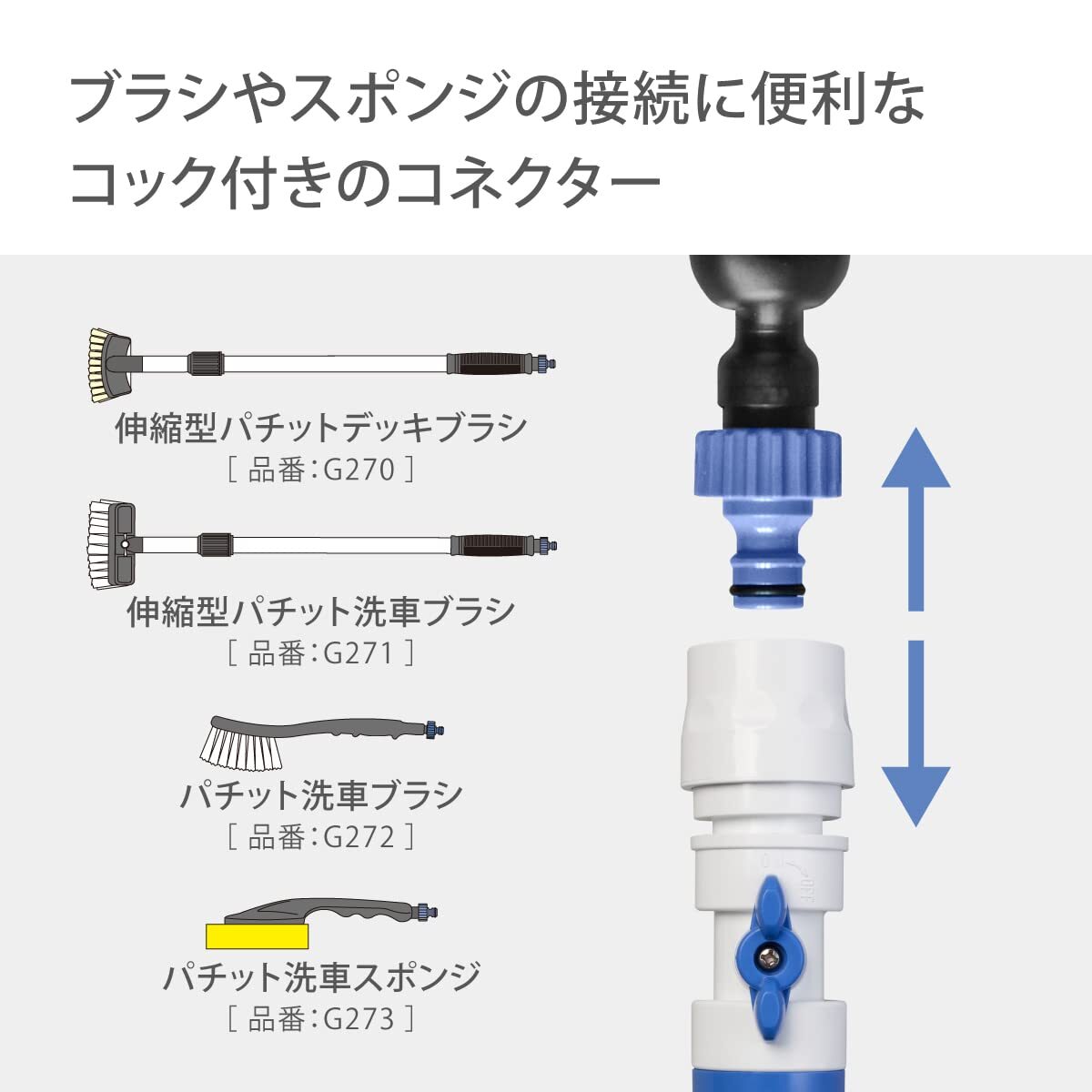 タカギ(takagi) ホース ジョイント コック付コネクター 普通ホース 通水・止水ができる G077FJ_画像2
