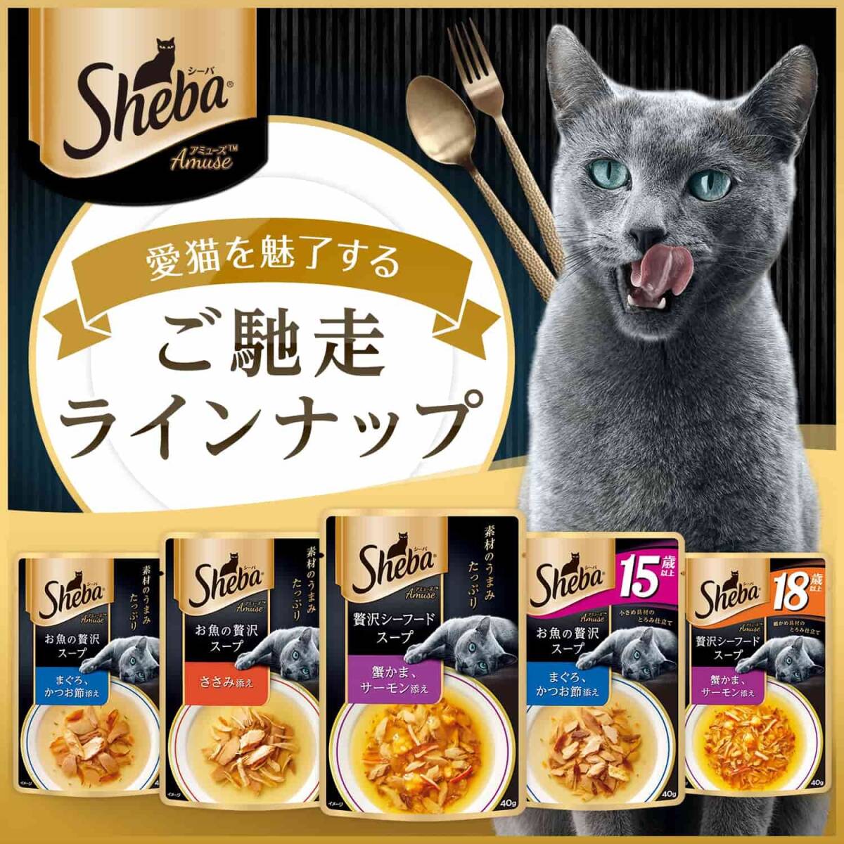 si-baa Mu z cat food . fish soup ultimate 2. for mature cat 40g×6 sack go in 