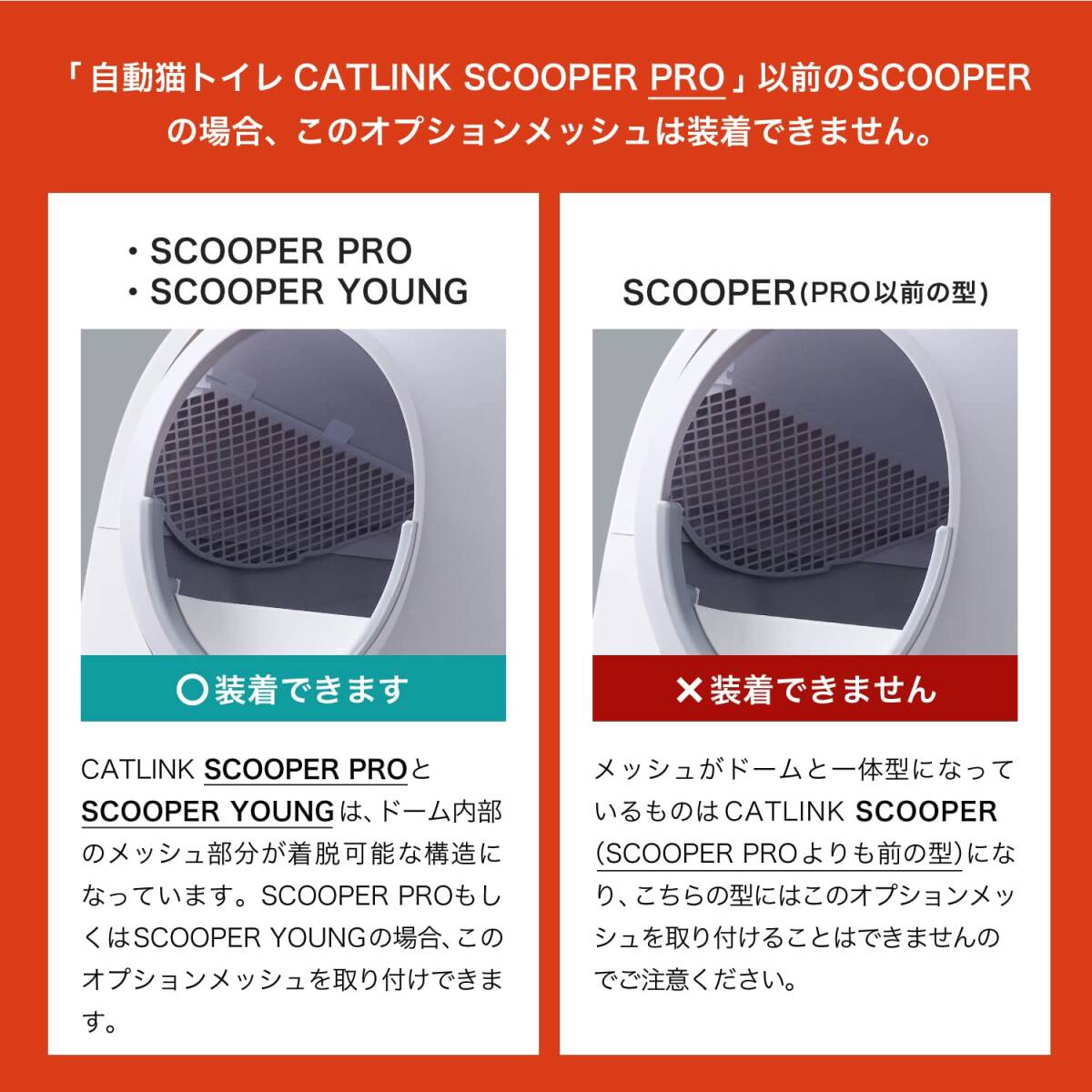 自動ネコトイレ CATLINK SCOOPER PRO/YOUNG キャットリンク スクーパー PRO/PRO-X/YOUNG専用 (ドームメッ_画像5