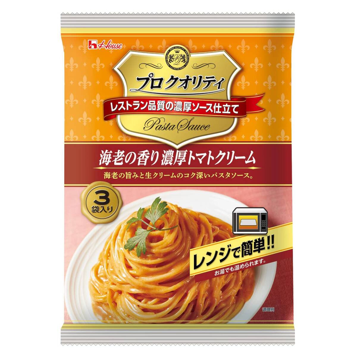  house Pro quality pasta sauce 130g×3 sack entering ×3 piece sea .. fragrance . thickness tomato cream [ range . correspondence * range . easy cooking possibility ]