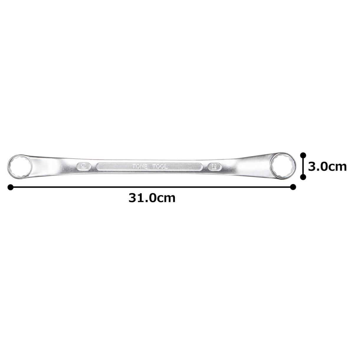 トネ(TONE) ロングめがねレンチ(45°) HPM45-1921 二面幅19×21mm_画像6