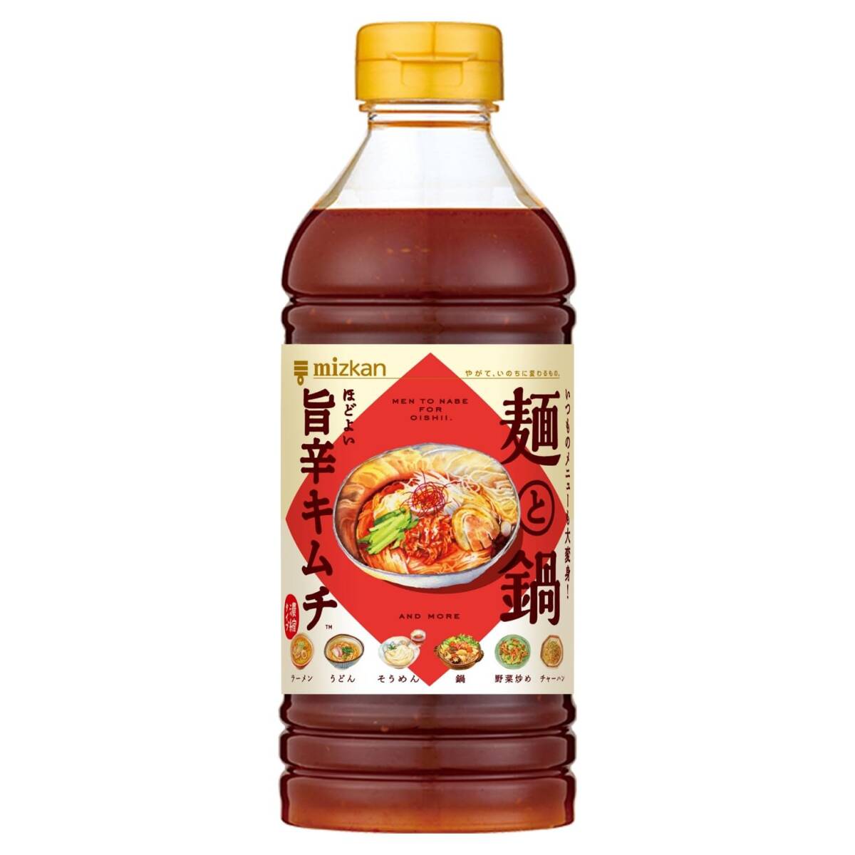 ミツカン 大好きだし 麺と鍋 ほどよい旨辛キムチ めんつゆ 鍋の素 ラーメンスープ 500ml×3本_画像1