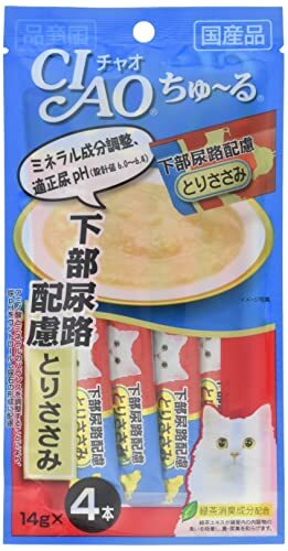 チャオ (CIAO) ちゅ~る 下部尿路配慮 とりささみ 4本 6個セット_画像1