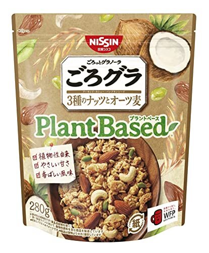 日清シスコ ごろグラ Plant Based 3種のナッツとオーツ麦 280g×6袋の画像1