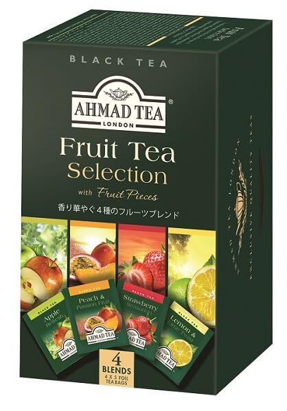 AHMAD TEA ( アーマッドティー ) フルーツセレクション ティーバッグ 20袋 ×3個 [ アソート : アップル レモン&ライム ピ_画像1