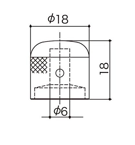 GOTOH ドームノブ、Φ18、スタンダード(H18mm)、ゴールド(PVK-1G-18) VK1-18GG_画像3