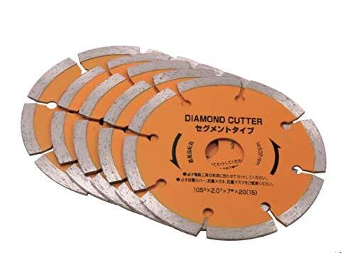 イチネンアクセス RELIEF(リリーフ) ディスクパーツ ダイヤモンドカッター 105mm 5枚組 29420 セグメントタイプ(橙色)_画像7