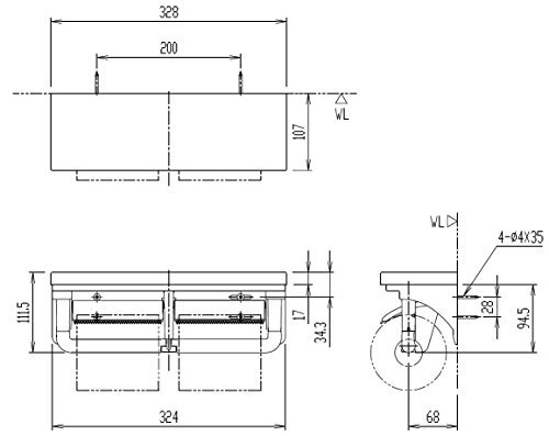 LIXIL(リクシル) INAX 棚付2連紙巻器 ホワイト CF-AA64/WA_画像3