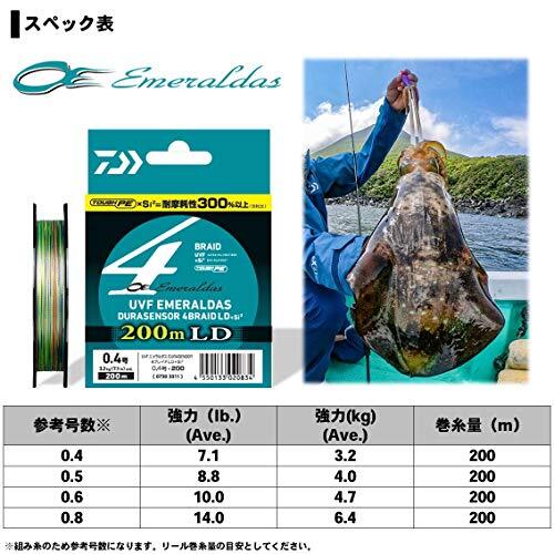 ダイワ(DAIWA) PEライン UVFエメラルダスデュラセンサーLD+Si2 0.4号 200m 5カラー_画像5