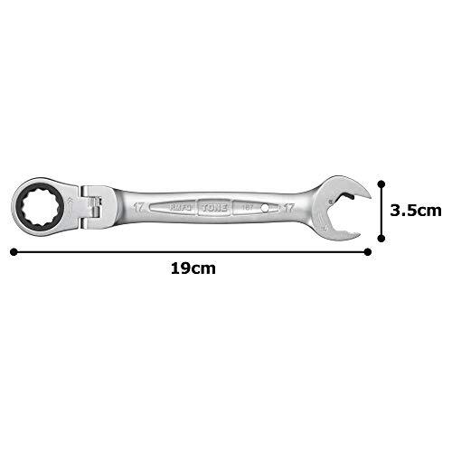 トネ(TONE) 首振クイックラチェットめがねレンチ RMFQ-17 二面幅17mm_画像5