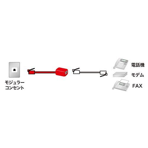 サンワサプライ(Sanwa Supply) 電話延長ケーブル 2m TEL-EX8-2K2_画像2