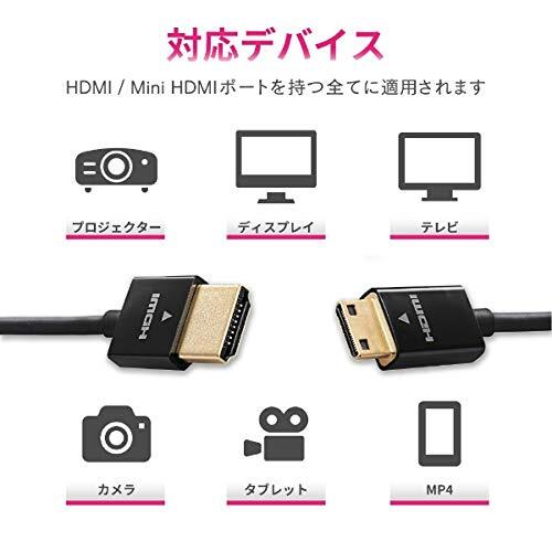 エレコム mini HDMI ケーブル 1m 4K × 2K対応 スーパースリム ブラック DH-HD14SSM10BK_画像10