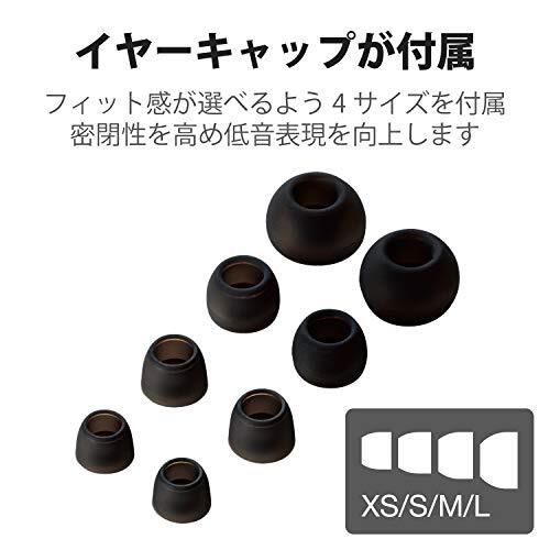 エレコム ステレオイヤホン カナル型 φ3.5mm マイク付 Fast Music F12C φ10.0mm ブラック EHP-F12CMBK_画像7