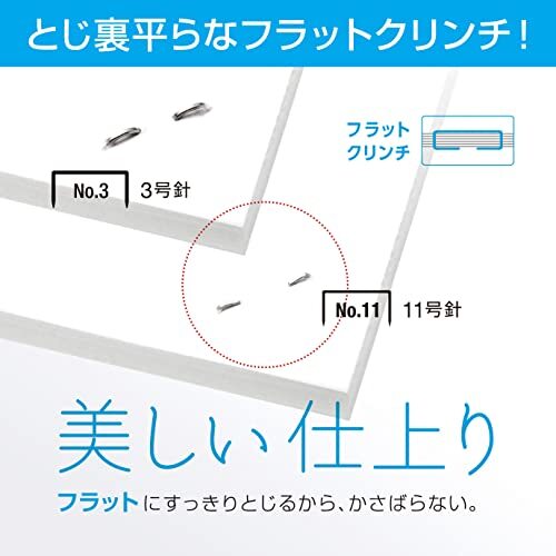 マックス ホッチキス バイモ11 フラット 40枚とじ 100本装填 ホワイト HD-11FLK/W_画像4