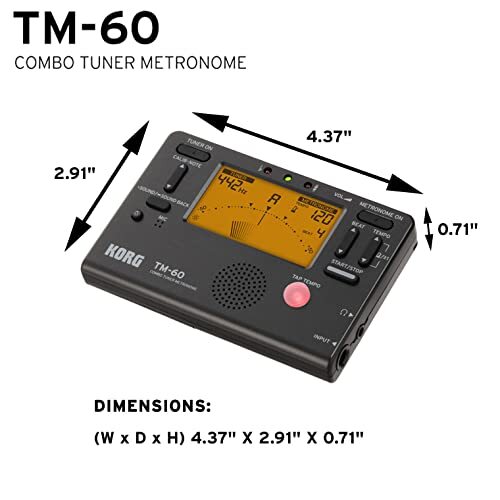 KORG( Korg ) tuner metronome at the same time possible to use TM-60 BK black wind instrumental music brass band o-ke -stroke la private person practice compact 