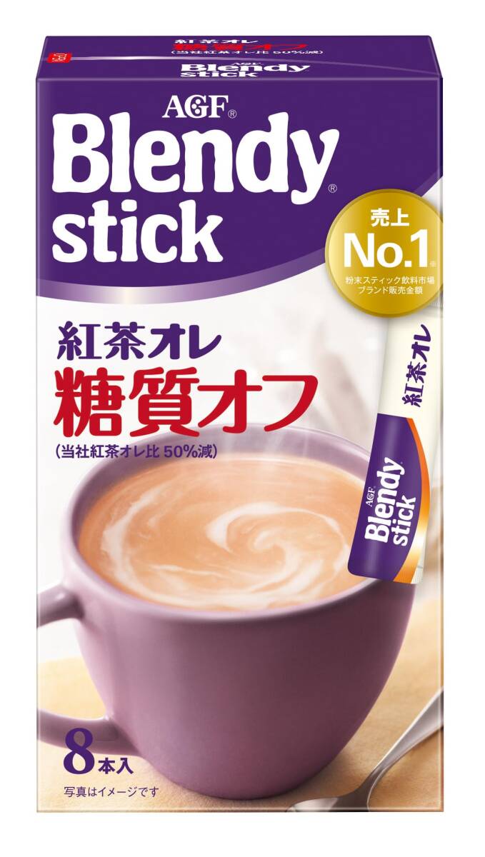 AGF ブレンディスティック 紅茶オレ 糖質オフ 8本 ×6箱 【 ミルクティー 】_画像1