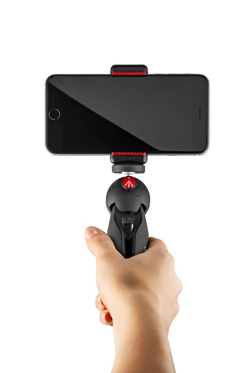 Manfrotto スマートフォン用ミニ三脚 ハンドグリップ PIXI MII Smart スマートフォンアダプターMCLAMP付属 取り付け可_画像4