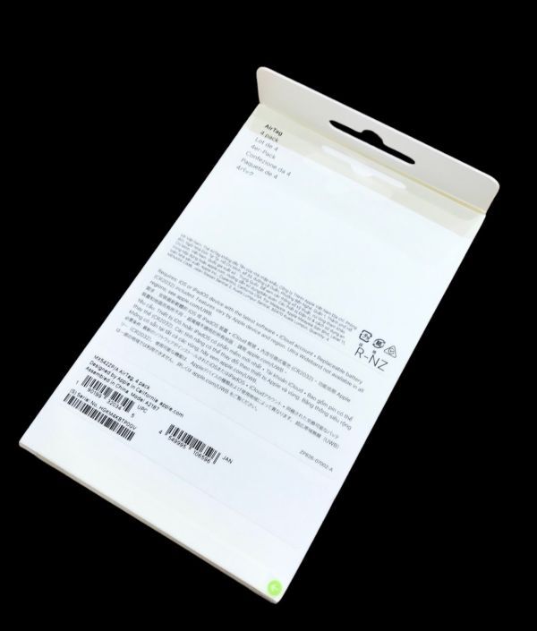 θ【新品未開封品】Apple/アップル AirTag 4パック MX542ZP/A エアタグ エアータグ Apple製品 Apple純正 完品 S00226074905の画像2