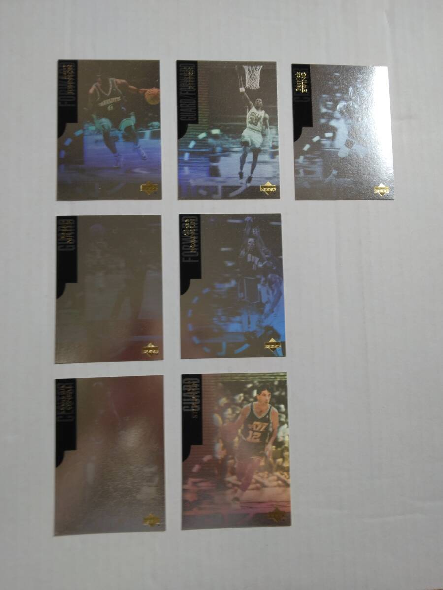95-96 Upper Deck（LARRY JOHNSON, SCOTTIE PIPPEN, REGGIE MILLER, SHAQILLE O'NEAL, 他）3Dホロインサート 7枚セットの画像1