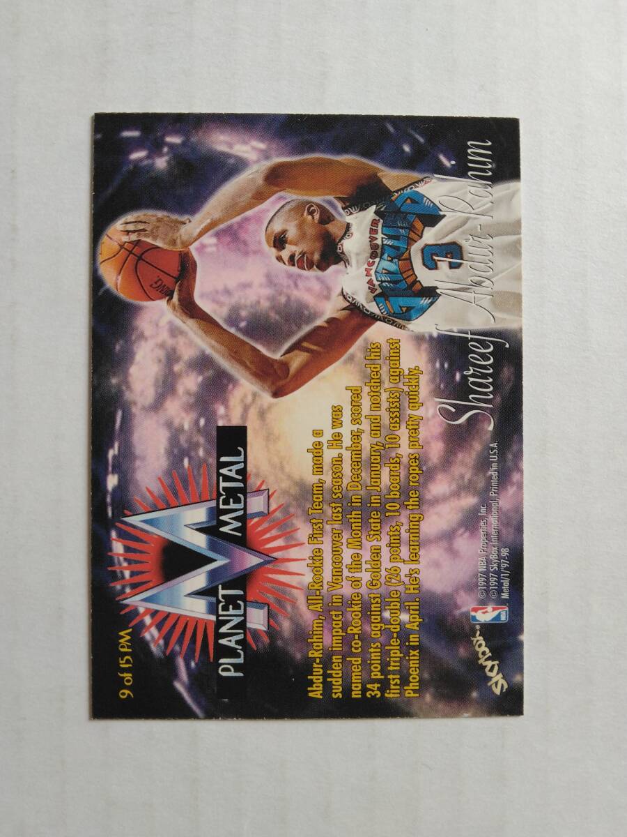 97-98 Skybox Metal Universe　SHAREEF ABDUR-RAHIM　Planet Metal インサート_画像2