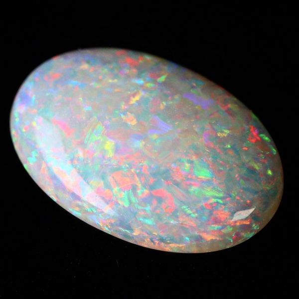 1.155ct 天然ホワイトオパール オーストラリア 遊色抜群 高品質〔Australia White opal 宝石 jewelry 裸石 ナチュラル loose ルース〕_画像1