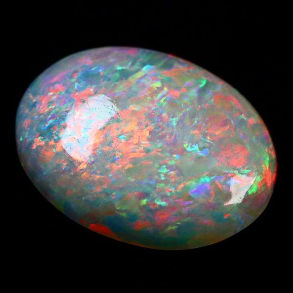 3.975ct 天然ホワイトオパール オーストラリア 遊色抜群 最高品質 〔Australia White opal 宝石 jewelry loose ルース natural 天然〕_画像1