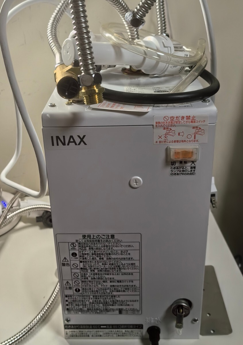 ■超美品■INAX■小型電気温水器■EHPN-H12V1■先止め式■ janis ホース収納式混合水栓 FP285 シャワー蛇口 JL241SE-05 19年製の画像6