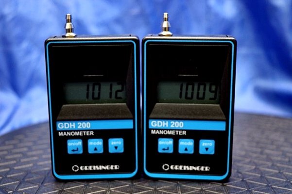 未使用/2台セット GREISINGER GDH 200-14 デジタル真空気圧計 Digital Vacuum-/ Barometer and Manometer  50483Yの画像2