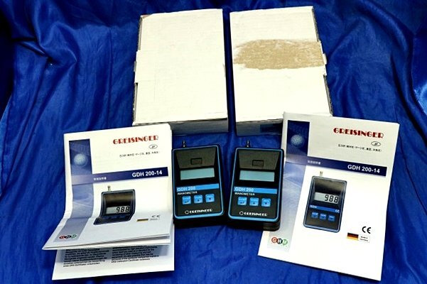 未使用/2台セット GREISINGER GDH 200-14 デジタル真空気圧計 Digital Vacuum-/ Barometer and Manometer  50483Yの画像1