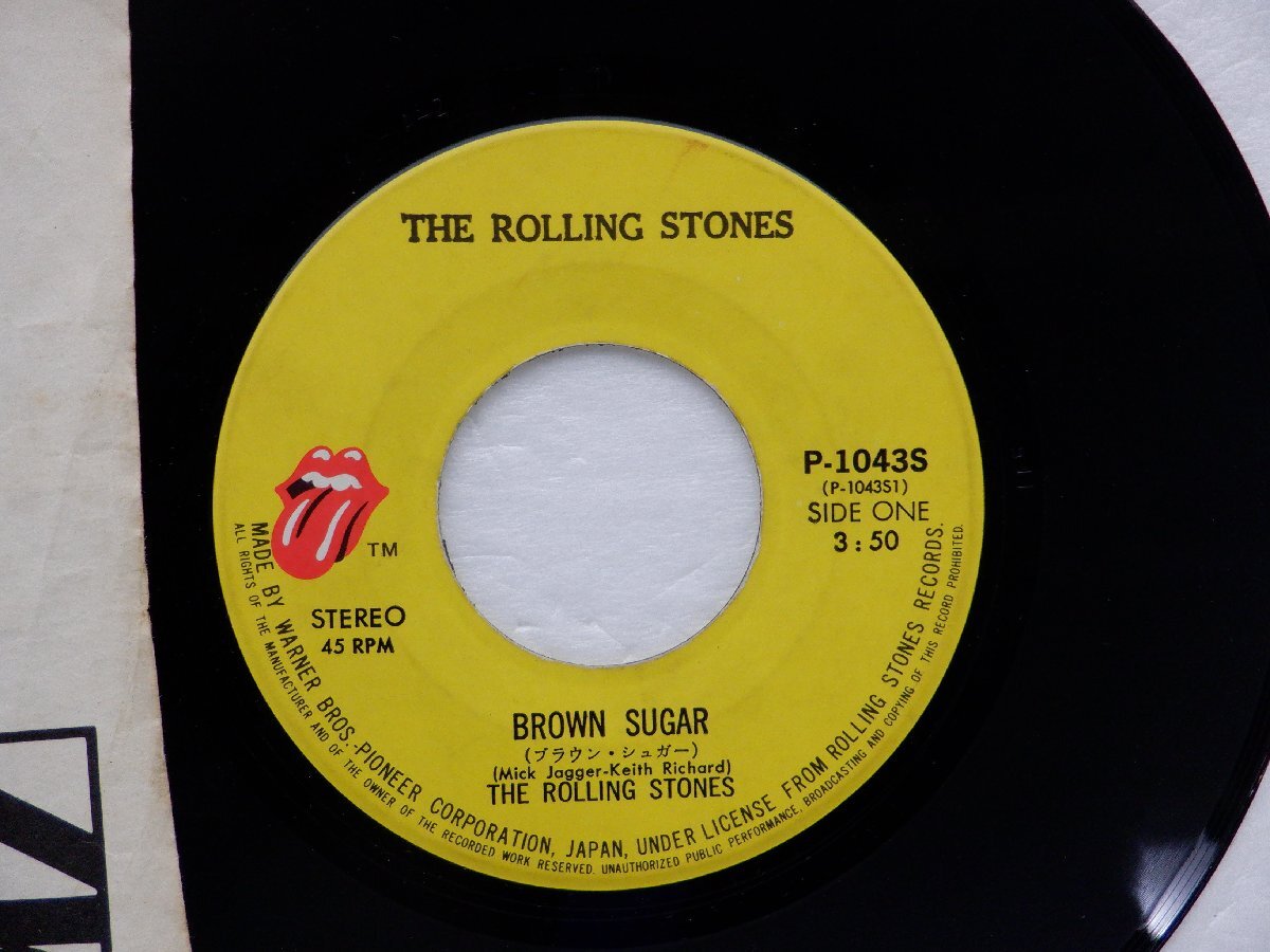 The Rolling Stones(ローリング・ストーンズ)「Brown Sugar / Bitch / Let It Rock」Rolling Stones Records(P-1043S)/洋楽ロックの画像2