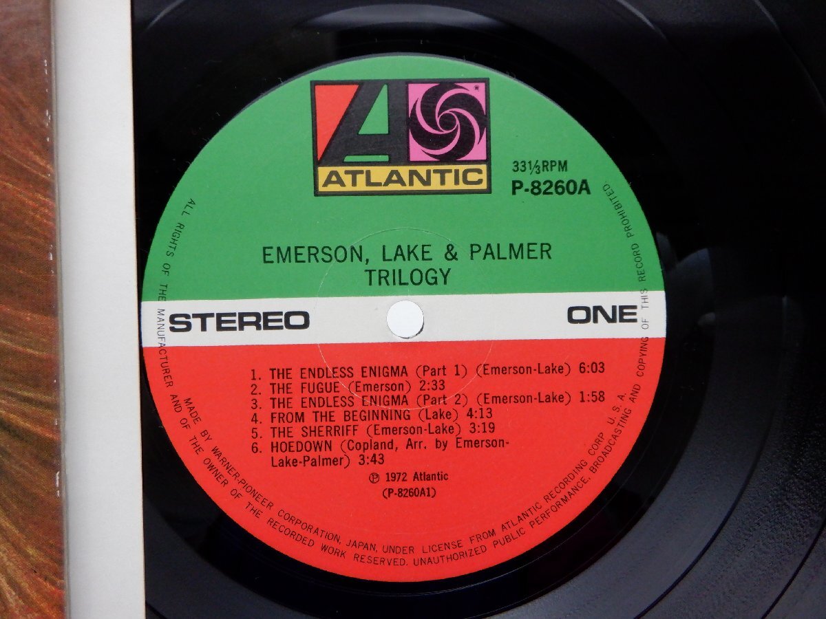 Emerson Lake & Palmer「Trilogy」LP（12インチ）/Atlantic(P-8260A)/Rock_画像2