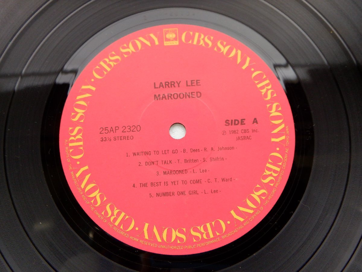 Larry Lee(ラリー・リー)「Marooned(ロンリー・フリー・ウェイ)」LP（12インチ）/CBS/Sony(25AP 2320)/洋楽ロック_画像2