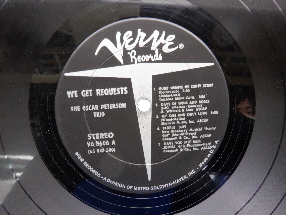 【US盤/両溝】The Oscar Peterson Trio(オスカー・ピーターソン)「We Get Requests」LP（12インチ）/Verve Records(V6-8606)/ジャズの画像2