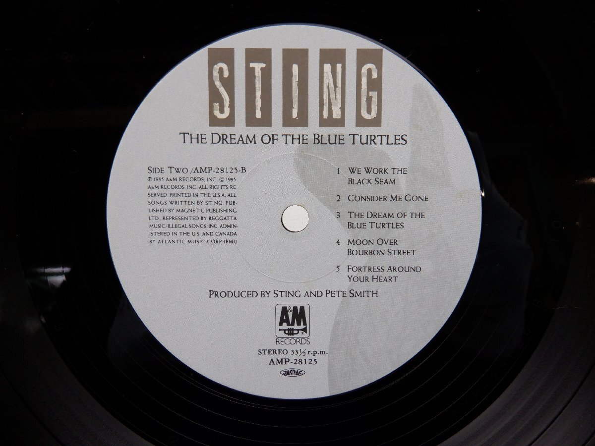 Sting「The Dream Of The Blue Turtles」LP（12インチ）/A&M Records(AMP-28125)/ロックの画像2