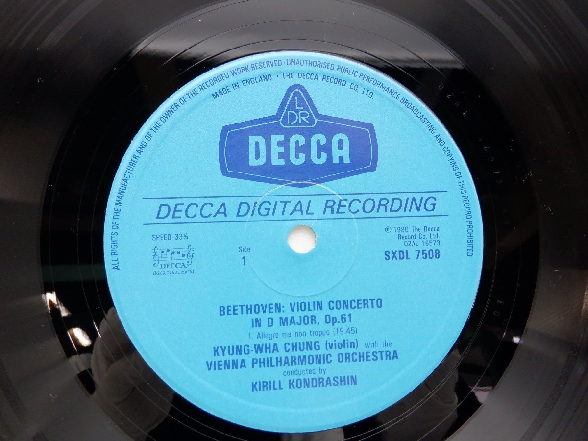 【UK盤】Kyung-Wha Chung(チョン・キョンファ)「Violin Concerto」LP（12インチ）/Decca(SXDL 7508)/クラシックの画像3