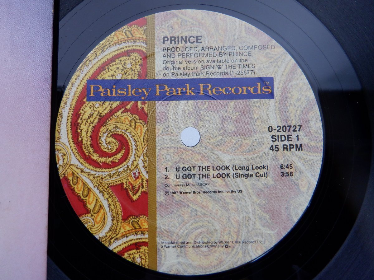 Prince「U Got The Look」LP（12インチ）/Paisley Park(9 20727-0)/ファンクソウル_画像2