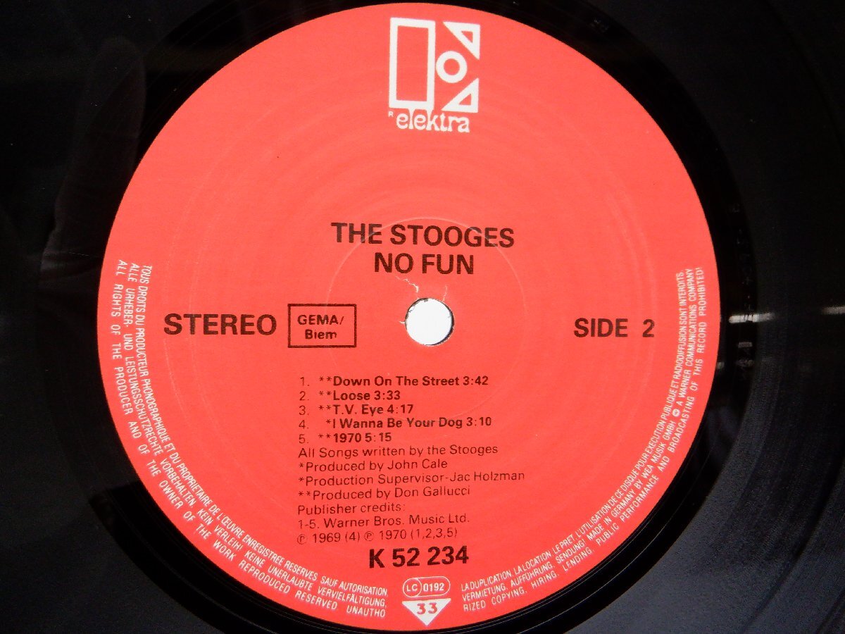 The Stooges「No Fun」LP（12インチ）/WEA(K 52 234)/洋楽ロックの画像2