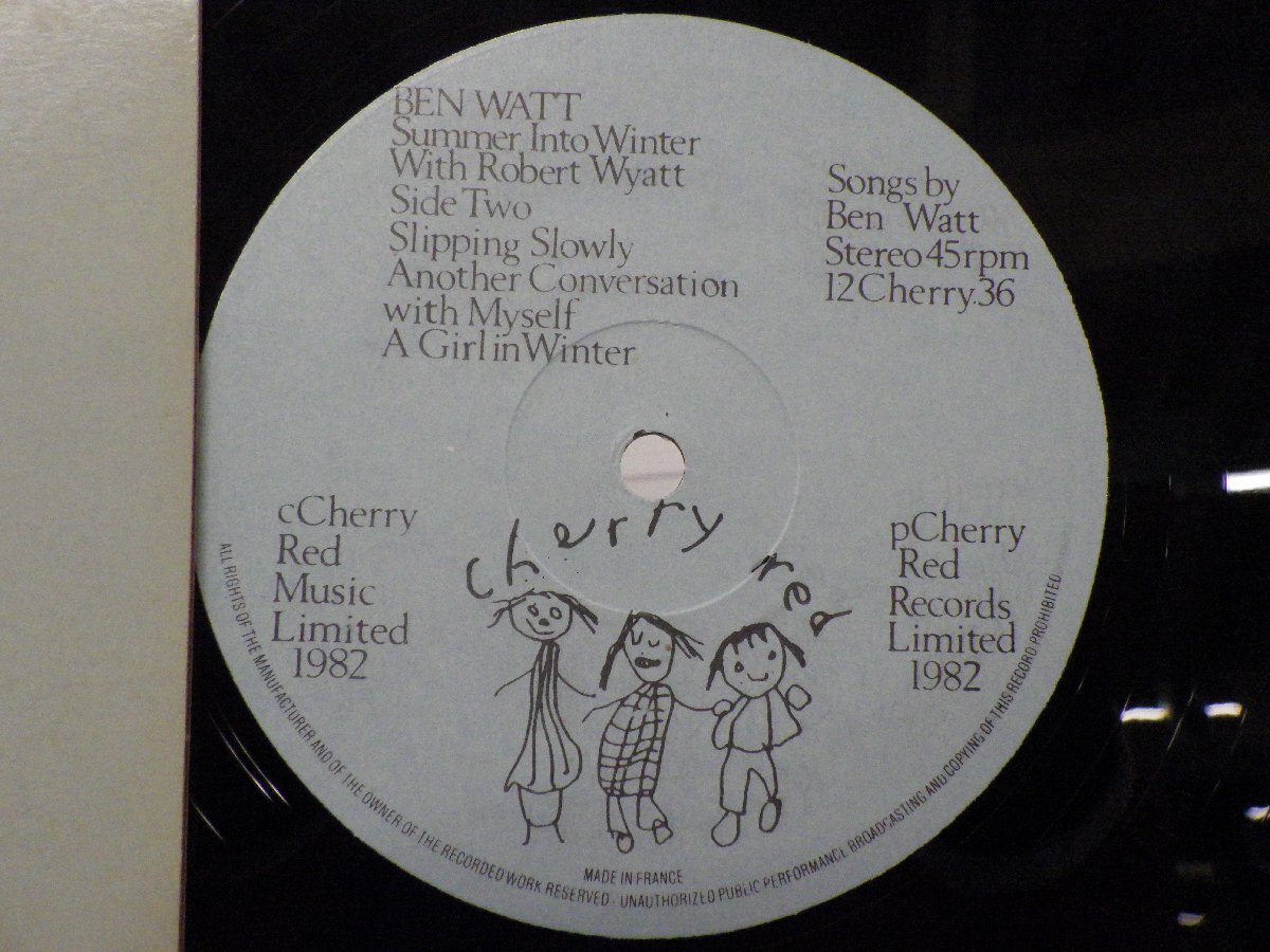 Ben Watt「Summer Into Winter」LP（12インチ）/Cherry Red(12 Cherry 36)/Electronic_画像2