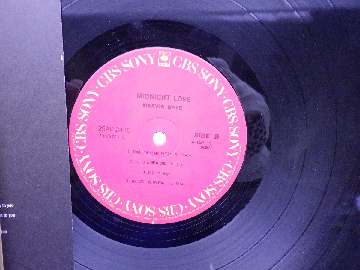 Marvin Gaye(マーヴィン・ゲイ)「Midnight Love」LP（12インチ）/CBS/SONY(25AP 2470)/R&B・ソウルの画像2