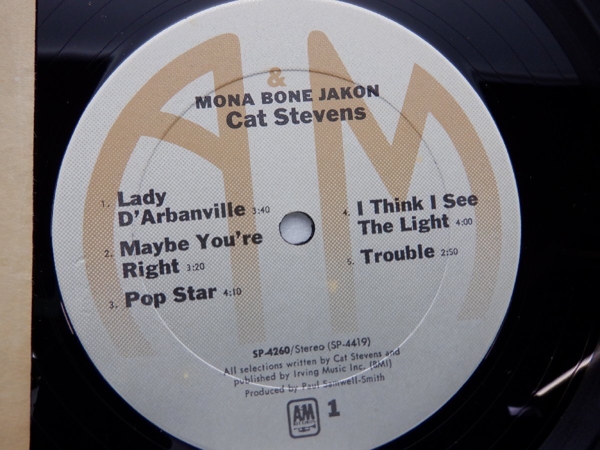 Cat Stevens「Mona Bone Jakon」LP（12インチ）/A&M Records(SP4260)/洋楽ポップスの画像2